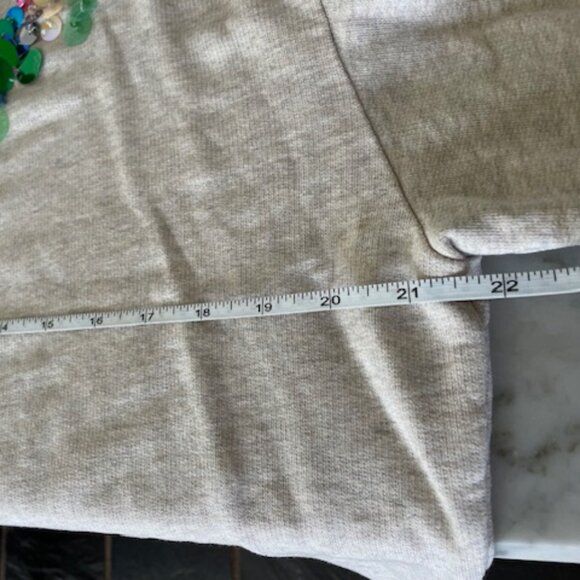 J. CREW Embellished Beaded Sweatshirt Oatmeal Mermaid M - Picture 16 of 16